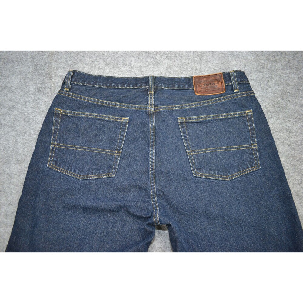 Polo Ralph Lauren Jeans Mens 35X32 Blue Authentic Straight Leg Denim - Picture 14 of 16